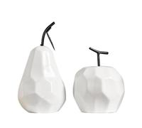 Juqoyue Statua di Frutta in Ceramica Bianca, Minimalista, Moderno, Scultura di Frutta, Ornamenti per Libreria, Casa, Matrimonio, Festa, Durevole, Facile da Installare, Facile da Usare.