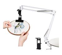 Juqoyue Supporto per Telaio da Ricamo Regolabile per Lavori Manuali, Ruotabile A 360°, Supporto per Telaio/Tablet/Telefono, Supporto da Tavolo