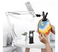Juqoyue Supporto per Telaio da Ricamo Regolabile per Lavori Manuali, Supporto da Tavolo per Telaio/Tablet/Telefono, Telaio per Ricamo