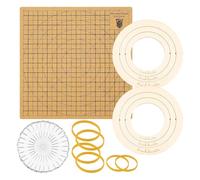 Juqoyue Tavola e Spilli per Macramè, Tavola per Progetti In Macramè 12x12 Pollici, Tavola per Lavori Artigianali In Macramè per Intrecciare Braccialetti e Sciarpe, Set Rotondo