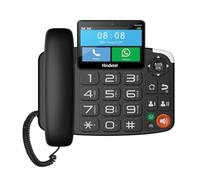 Juqoyue Telefono senza Fili TUYA WiFi con Registrazione Video, Scheda SIM, Rete 4G e Allarme Radio per e Ufficio, Presa UE
