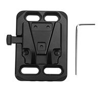 Juqrelith Adattatore Base Batteria V Mount in Alluminio, CNC Hollow, V Lock, Compatibile con Batterie V Mount, Leggero e Resistente - Universale, 1/4 e 3/8 Pollice, Per Fotografia e