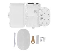 Juqrelith Box Distribuzione Fibra Ottica 4, IP65 Impermeabile, Montaggio a Parete, ABS, Resistente e Durevole - Protezione Ottimale, Gestione Centralizzata Fibra, Per Uso Interno ed