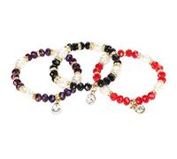 Juqrelith Braccialetti Eleganti in, 3 Pezzi, Fatto a Mano, Colorati e Impilabili - Stile Raffinato, Regalo Perfetto per Donne e Amiche