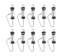 Juqrelith Clip per Bandiere Barca in Acciaio Inox 316, Set da 10 Pezzi, Resistenti e Antiruggine - Fissaggio Sicuro per Cime, Antenne e Luci di Poppa, Facile Installazione