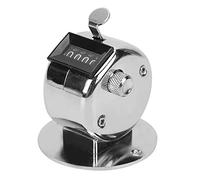 Juqrelith Contatore Manuale a 4 Cifre, Acciaio Inossidabile, Robustezza Industriale, Design Compatto e Portatile - Conta Precisa, Senza Batteria, Ideale per Inventario e Statistica di Foll