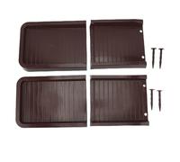 Juqrelith Estensione Pluviale per Grondaia, Materiale PP Resistente alle Intemperie, Dimensioni 60x25,5x5,3cm - Installazione Facile, Protezione dal Perdita di Suolo, Ideale per Giardino e (Marrone)