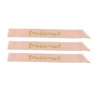 Juqrelith Fascia Sposa Rosa, Tessuto Satinato Doppia Faccia, 3 Pezzi, Design Elegante e Lucido - Comfort e Stile per Addio al Nubilato e Eventi Pre Matrimoniali