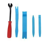 Juqrelith Kit Attrezzi Smontaggio Interni Auto 5 in 1, ABS Durevole, Blu Chiaro, Per Cruscotto, Pannelli E Audio - Rimozione E Veloce, Protezione Clip, Adatto alla Maggior Parte Dei