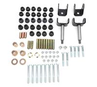 Juqrelith Kit Boccole Anteriore e Posteriore per Carrello, Sospensione Braccio Molla a Foglia, Metallo, Ricambio DS Gas Elettrico 1993 e Successivi - Kit Completo, Resistente,