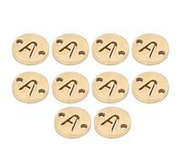 Juqrelith Pendente Lettera A in Acciaio Inossidabile, 10 Pezzi, Design Semplice e Duraturo - Artigianato Raffinato, Ideale per Gioielli Fai - da - Te e Creazioni Personalizzate