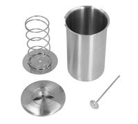 Juqrelith Pressa per Carne da Cucina, Acciaio Inossidabile 304, 10x18x11,5 cm, Peso 665g - Stampo per Prosciutto Fatti in Casa, Termometro Integrato, Facilita Preparazioni Sane e Gustose