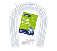Jura 72249 - Set di 5 tubi flessibili per latte, 36 cm, compatibili con 5 connettori per tubo del latte Jura HP3 (72249) dotati di spazzola per la pulizia