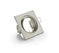 JURA FARETTO DA INCASSO QUADRATO ORIENTABILE ACCIAIO 8X8CM ATTACCO GU10
