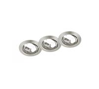 JURA KIT 3 FARETTI DA INCASSO ROTONDI ORIENTABILI ACCIAIO D. 8,3CM ATTACCO GU10