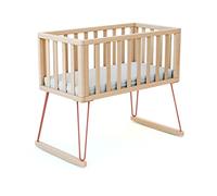 JURABABY - Culla a dondolo neonati legno ONLY - Terracotta - 40 x 80-90 x 52 x 75 cm