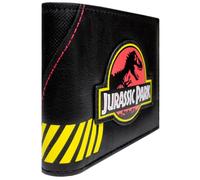 Jurassic Adventure Isla Nublar Park T-Rex Emblem Portafoglio Bi-Fold ID & Porta Carte, Nero