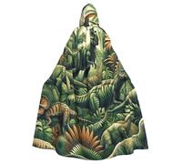 Jurassic-Dinosaur-Lover - Mantello con cappuccio da strega per adulti, costume di Halloween con cappuccio
