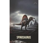 Jurassic Notebook: Spinosaurus Volcano: Dinosaur Lined Journal for School and Notes