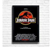 Jurassic Park (1993) Stampa vintage nostalgico, poster incorniciato A4 e A3, decorazione artistica per casa, pub, caffetteria, bar