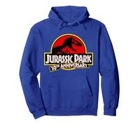 Jurassic Park 30th Anniversary Felpa con Cappuccio, Unisex per Adulti, Blu Reale, L
