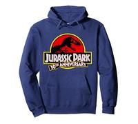Jurassic Park 30th Anniversary Felpa con Cappuccio, Unisex per Adulti, Navy, S