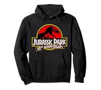 Jurassic Park 30th Anniversary Felpa con Cappuccio, Unisex per Adulti, Nero, XL