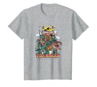 Jurassic Park 30th Anniversary Grand Opening Maglietta, Bambini, Grigio Melange, 8 Anni