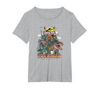 Jurassic Park 30th Anniversary Grand Opening Maglietta, Donna Plus-Size, Grigio Melange, 6X