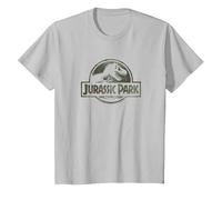 Jurassic Park Camo Fossil Logo C1 Maglietta, Bambini, Argento, 3 Anni