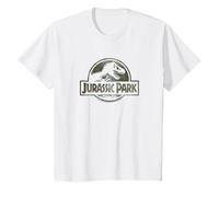 Jurassic Park Camo Fossil Logo C1 Maglietta, Bambini, Bianco, 12 Anni
