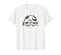 Jurassic Park Camo Fossil Logo C1 Maglietta, Uomo, Bianco, 4XL