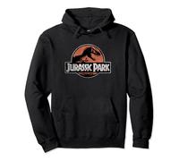 Jurassic Park Classic Retro Red & Black Speckled Logo Felpa con Cappuccio