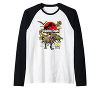 Jurassic Park Dinosaur Breach Maglia con Maniche Raglan