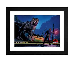Jurassic Park Framed Print Alan Grant Vs T-rex (300) GB EYE