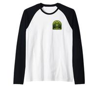 Jurassic Park Green Entrance Pocket Hit Maglia con Maniche Raglan