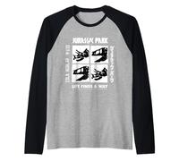Jurassic Park Isla Nublar 2025 La Vita Trova la Strada Maglia con Maniche Raglan