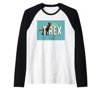 Jurassic Park Life Finds A Way T-Rex Maglia con Maniche Raglan