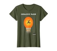 Jurassic Park Mosquito Ambra Maglietta, Donna, Oliva, L