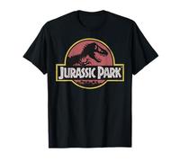 Jurassic Park Original Fossil Silhouette Faded Logo Maglietta