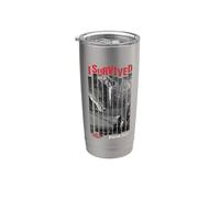 Jurassic Park T-Rex I Survived Bicchiere termico in acciaio inox doppia parete