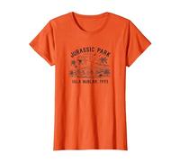 Jurassic Park T-Rex Isla Nublar Fever Outline Maglietta, Donna, Arancio, L