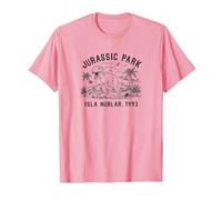 Jurassic Park T-Rex Isla Nublar Fever Outline Maglietta, Uomo, Rosa, L