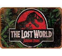 Jurassic Park The Lost World Targa in Latta Poster Vintage Targa Decorazione da Parete per Bar Cafe Giardino Camera da Letto Ufficio Hotel 20X30 cm