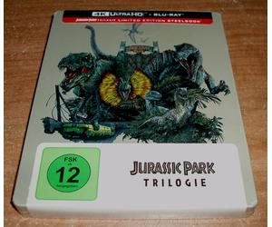 Jurassic Park Trilogia Limitada 4K UHD Blu-Ray Steelbook Nuovo Sigillato