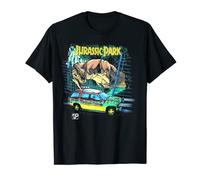 Jurassic Park Vintage Safari Drive Scene Maglietta