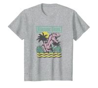 Jurassic Park Vintage T-Rex Roar Retro Maglietta, Bambini, Grigio Melange, 8 Anni