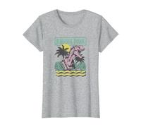 Jurassic Park Vintage T-Rex Roar Retro Maglietta, Donna, Grigio Melange, S