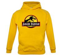 Jurassic Parkour - Bambini Felpa Free Running Sport Fitness Run Eserczio