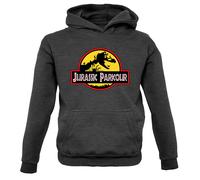 Jurassic Parkour - Bambini Felpa Free Running Sport Fitness Run Eserczio